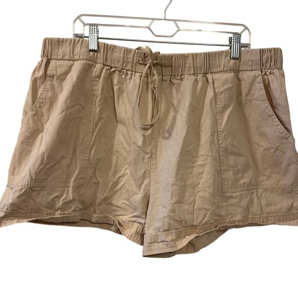 Khaki Cotton Drawstring Shorts 3XL - Picture 1 of 3